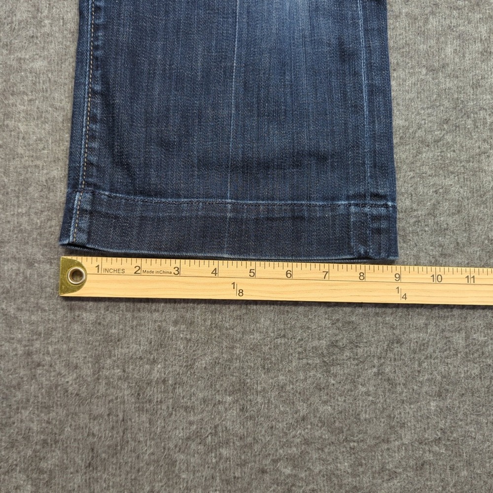 7 for all Mankind Jeans Womens 31‎ Blue Dojo Capri Casual Boho - Picture 5 of 13